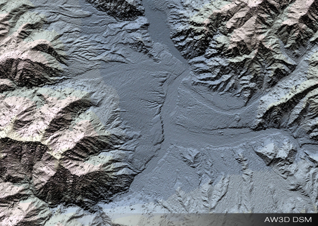 AW3D global digital 3D map - Relief